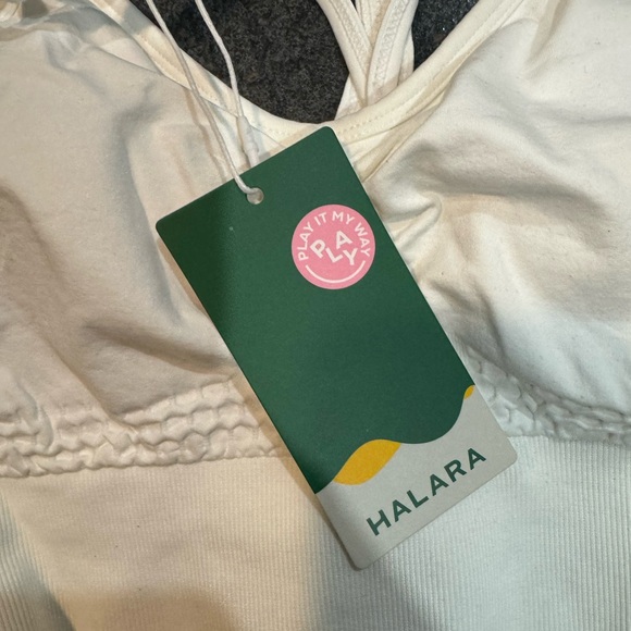 HALARA Cream Cross-Back Bralette - Picture 4 of 5